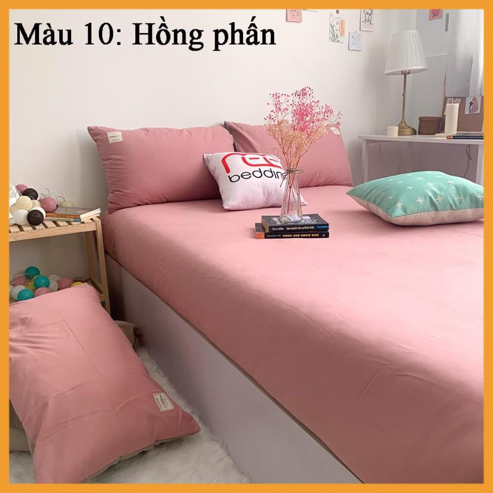 Bộ ga giường và vỏ gối Cotton TC Hankun đủ kích thước trải nệm 1m2, 1m4, 1m6, 1m8, 2m chưa gồm chăn cực đẹp CTC33