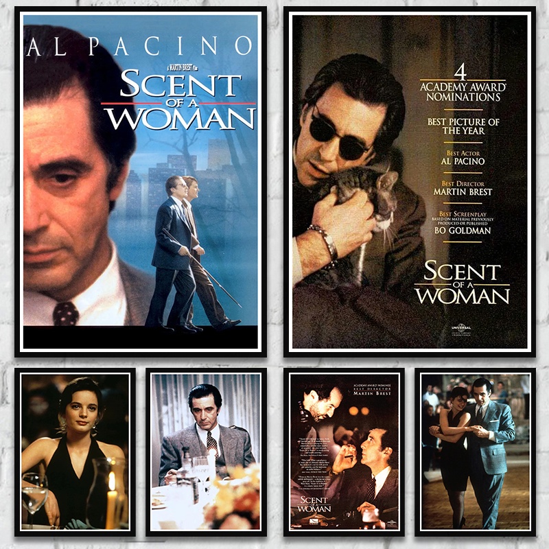 Set 3 Tấm Poster Giấy Kraft In Hình Phim Nước Hoa Cổ Điển Châu Âu Cho Nữ