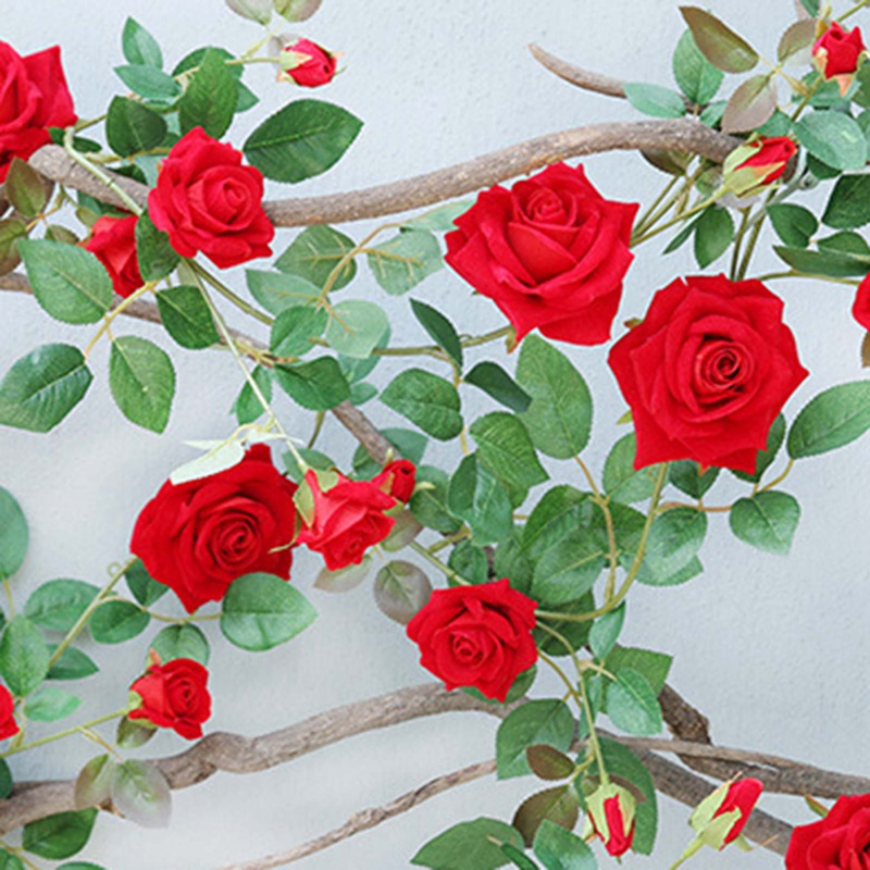 Dây hoa hồng giả tạo hình dây leo dành cho trang trí phòng khách