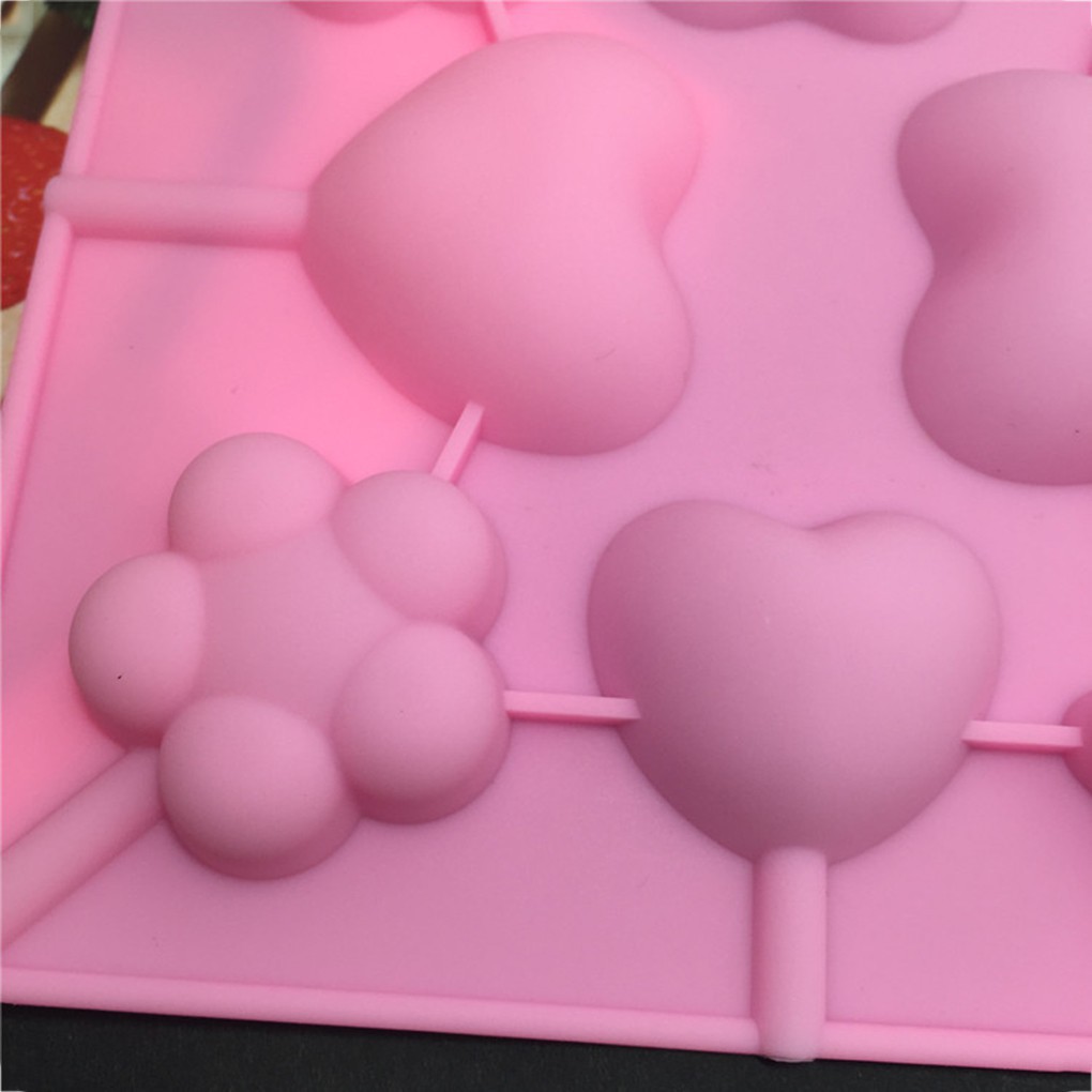 Khuôn silicone hình trái tim dùng trong làm bánh, làm kẹo đường