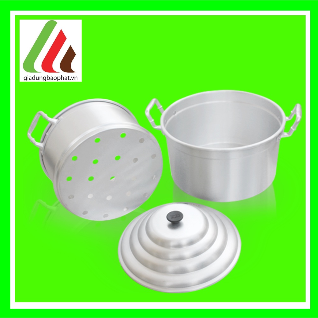 Nồi/chõ/xửng hấp hông xôi nhôm xi size 20 24 26 28 30 34 36 40 44 Kim Hằng Chính hãng