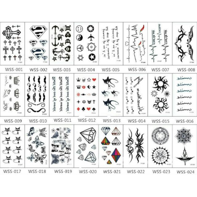 Combo  100 tatoo mẫu ngẫu nhiên