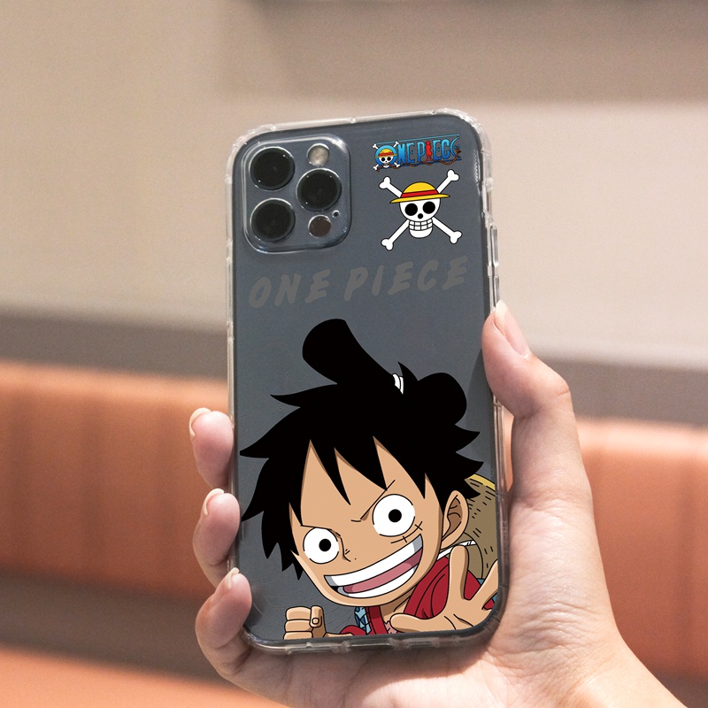 Ốp lưng iphone Ốp điện thoại Suntaiho bằng TPU họa tiết One Piece khung vuông cho IPhone 13 12 11 Pro Max X Xs Max XR 8 7 6 6S Plus