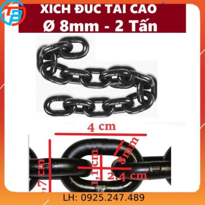 Dây xích đúc tải cao Phi [ 8mm ] CÁP THÉP Thái Bình VinàN