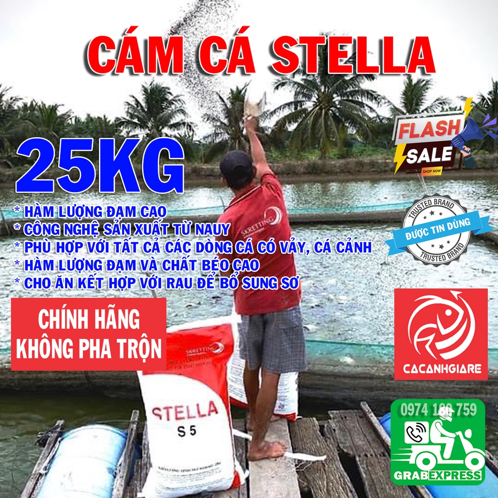 Thức ăn cá koi - Cám Stella +, Đạm 42-44%