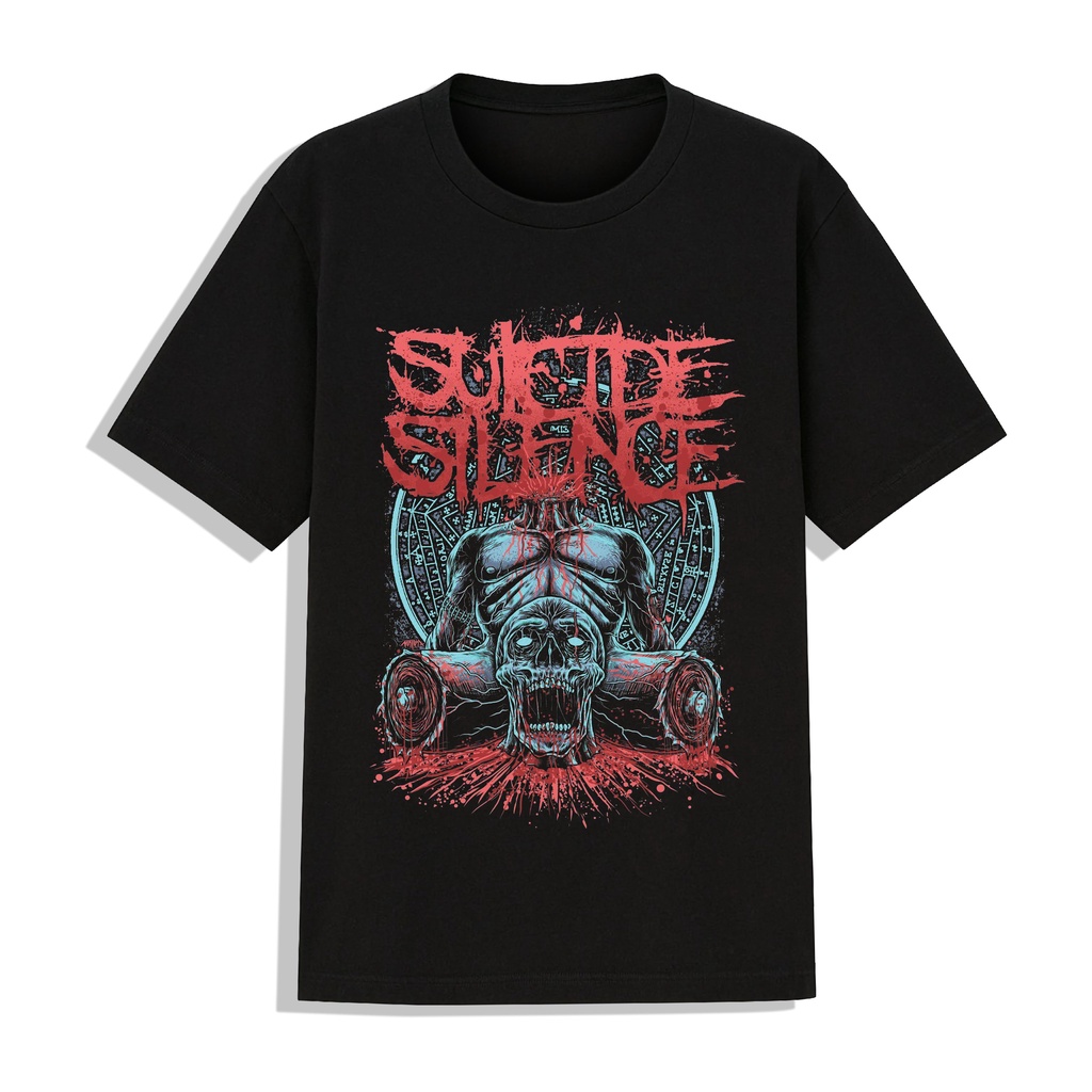 Áo Thun Unisex Tay Lỡ Form Rộng Hình Suicide Silence In 1 Mặt Màu Đen