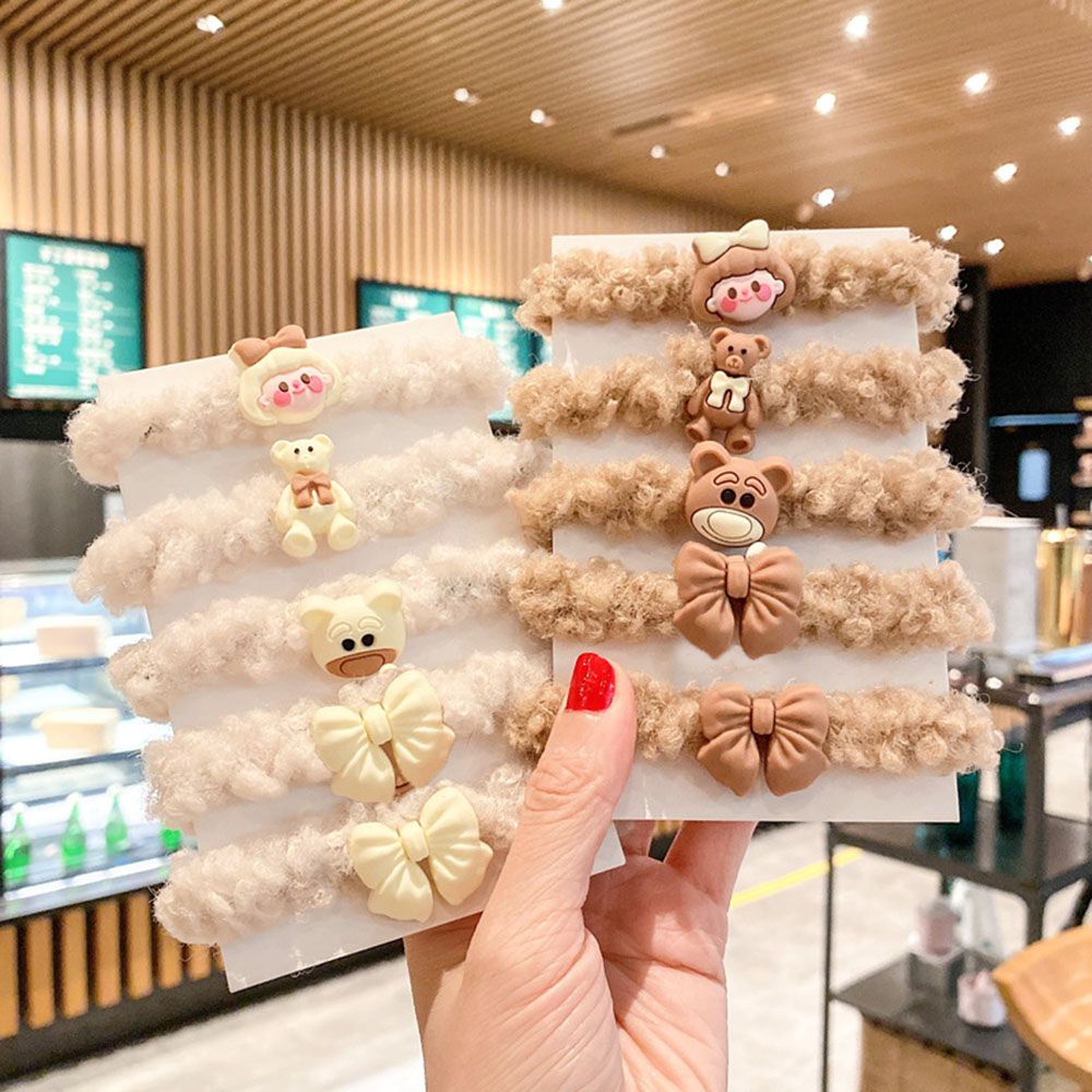 Dây Buộc Tóc Cao Su Mềm Co Giãn Kiểu Hoạt Hình Đáng Yêu Cho Bé