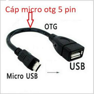 Cáp otg cho điện thoại android có cổng sạc micro