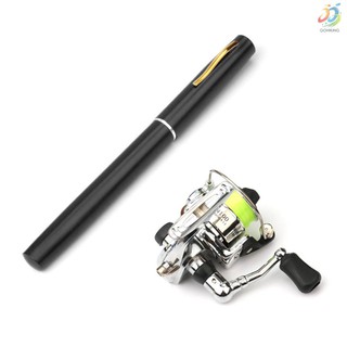 G & H H H4 Mini Di Động Loại Bút Cần Câu Ném Đá Cần Câu 1.4m Đen