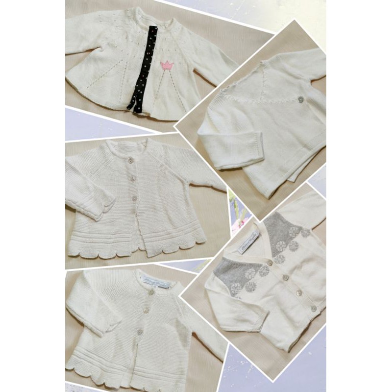 Combo 5 áo khoác len kiểu bé gái