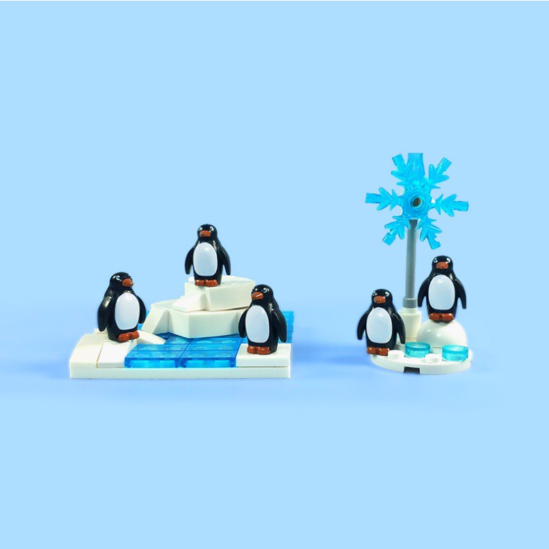 Mô Hình Lắp Ráp Lego Hình Chim Cánh Cụt / Tuyết / Công Chúa Băng Giá