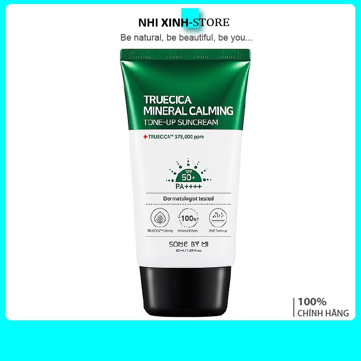 [New 2021-Tone-Up] Kem Chống Nắng Some By Mi Truecica Mineral 100 Calming Suncream