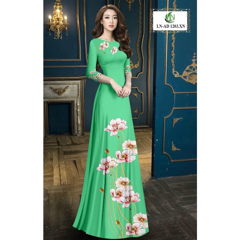 ÁO DÀI HOA MAY SẴN ĐỦ SIZE