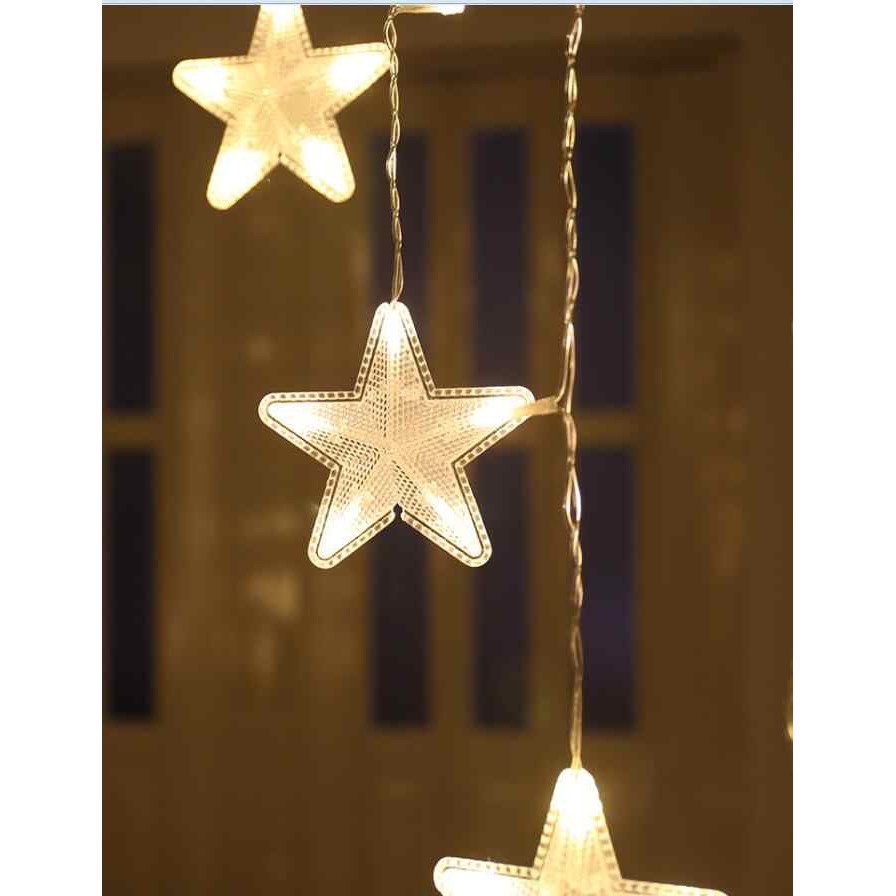Dây Led Trang Trí Ngôi Sao⚡𝑪𝒖̛̣𝒄 𝑯𝒐𝒕 𝑯𝒊𝒕⚡Đèn Mành Rèm Chữ V Ngược Trang Trí Noel, Tiệc Cưới..Decor Trang Trí Nhà Cửa