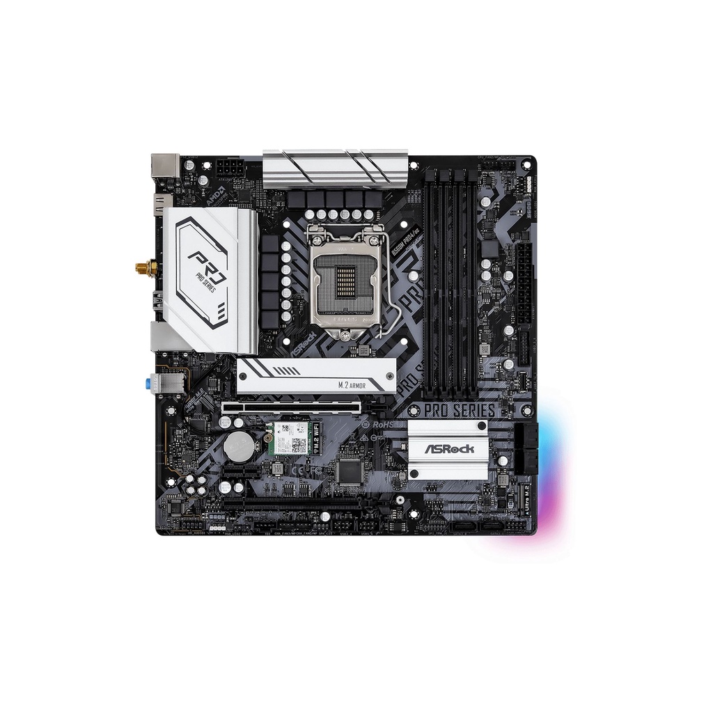 MAINBOARD ASROCK B560M PRO 4/AC (Intel B560, Socket 1200, m-ATX, 4 khe Ram DDR4) tích hợp wifi chính hãng BH 36 tháng