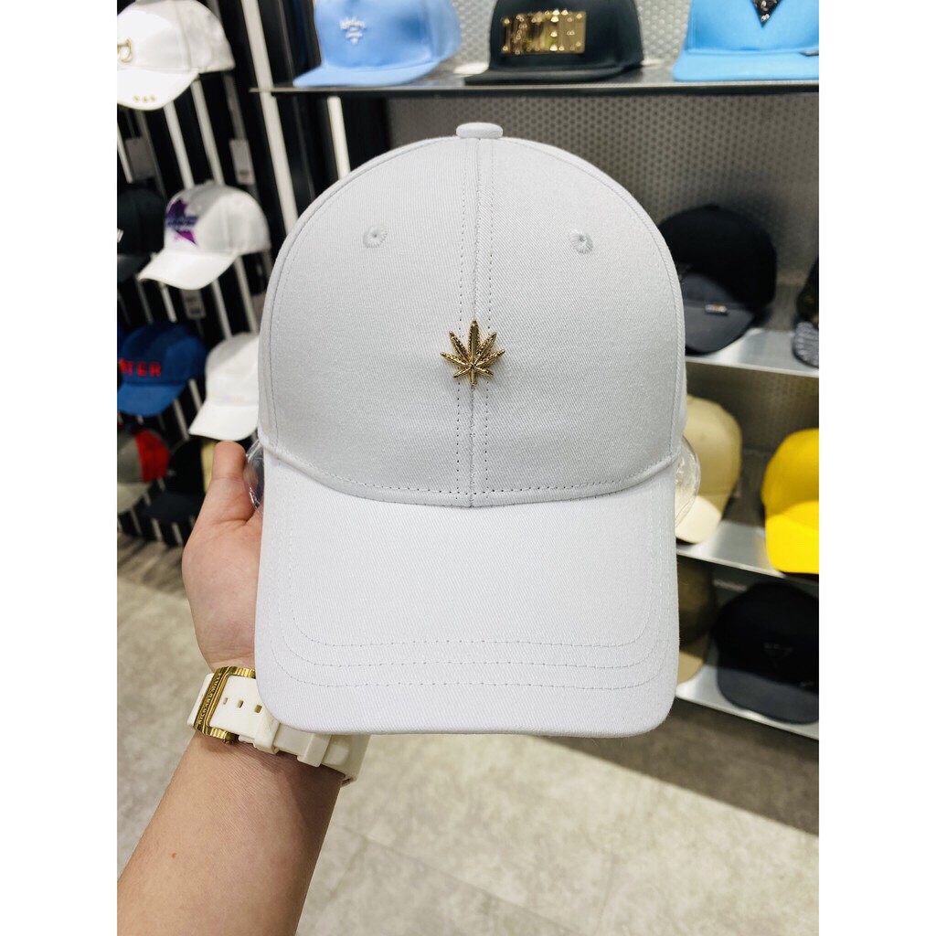 Nón Hater Cap Logo Hình Lá 🍁 Màu Trắng Mã HU-20