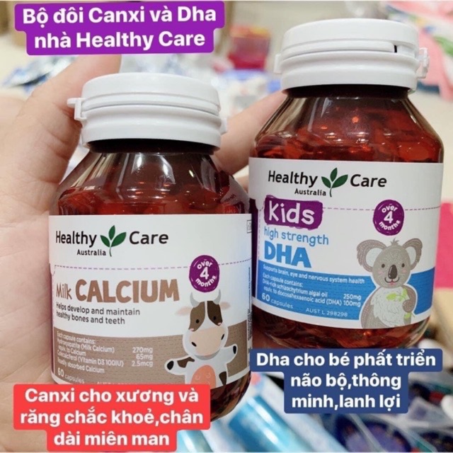 Canxi, DHA, Kẽm Healthycare Úc