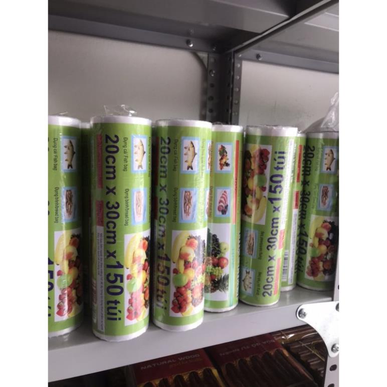 Túi đựng thực phẩm sinh học an lành 120 túi/1 cuộn kích thước