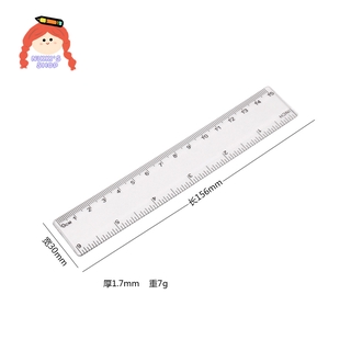 Thước Kẻ Bằng Nhựa Trong Suốt Dài 15cm