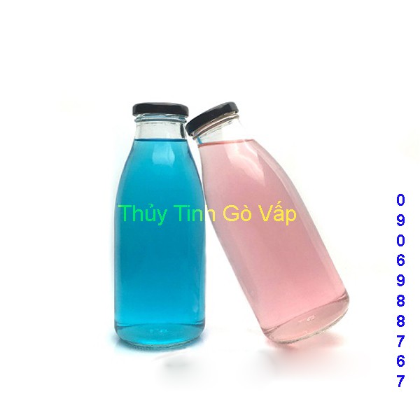 Chai thủy tinh nắp thiếc 500ml, đựng sữa, sinh tố, nước ép trái cây. | BigBuy360 - bigbuy360.vn