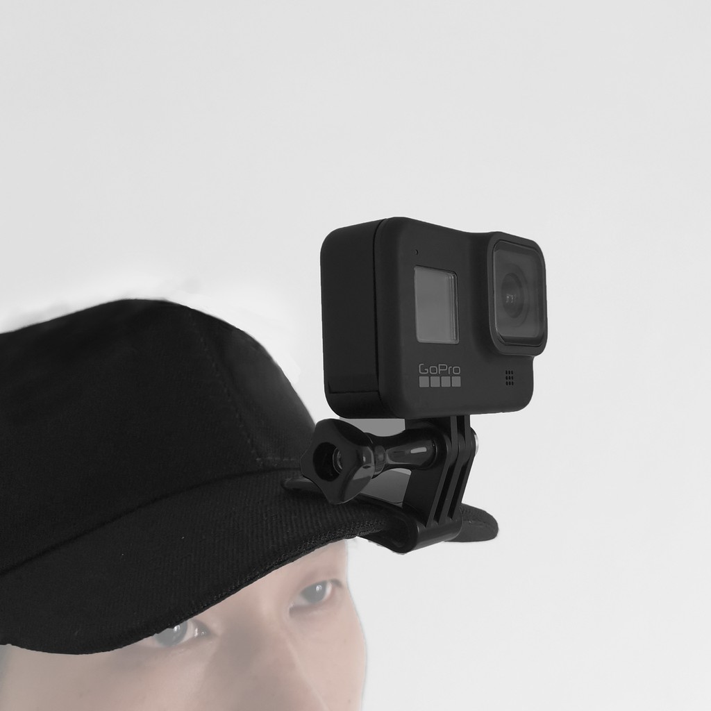 Kẹp Quick Clip gắn gopro lên mũ lưỡi trai, thắt lưng, balo