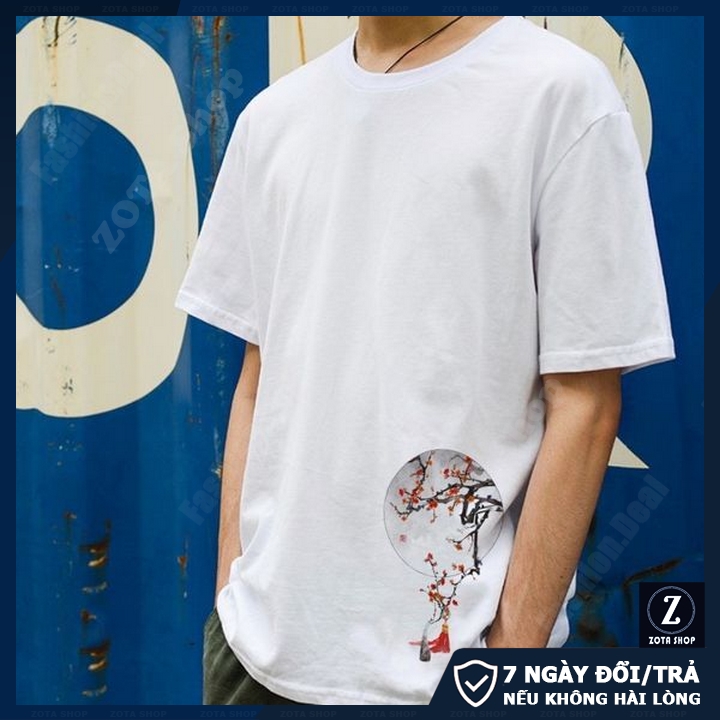 Áo thun nam dáng rộng❤️ Freeship 50K❤️ Chất mát in Quạt Thư Pháp NTL603 | BigBuy360 - bigbuy360.vn