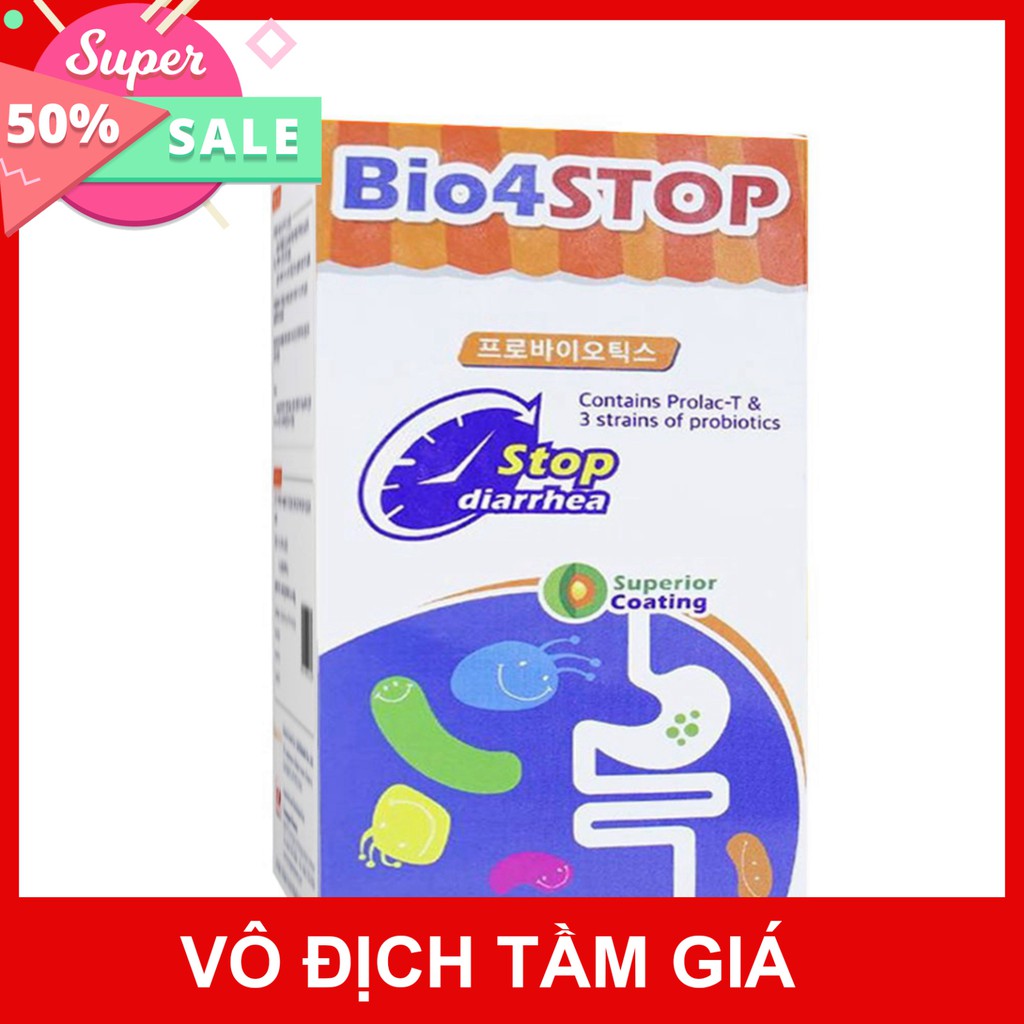 (Hàn quốc) Bio4Stop - Hỗ trợ cân bằng hệ vi sinh đường ruột, ngăn ngừa rối loạn tiêu hóa (Hộp 30 gói)