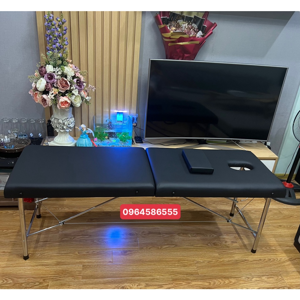 Giường Vali, Giường Gập chân inox, Giường Phun Xăm Spa