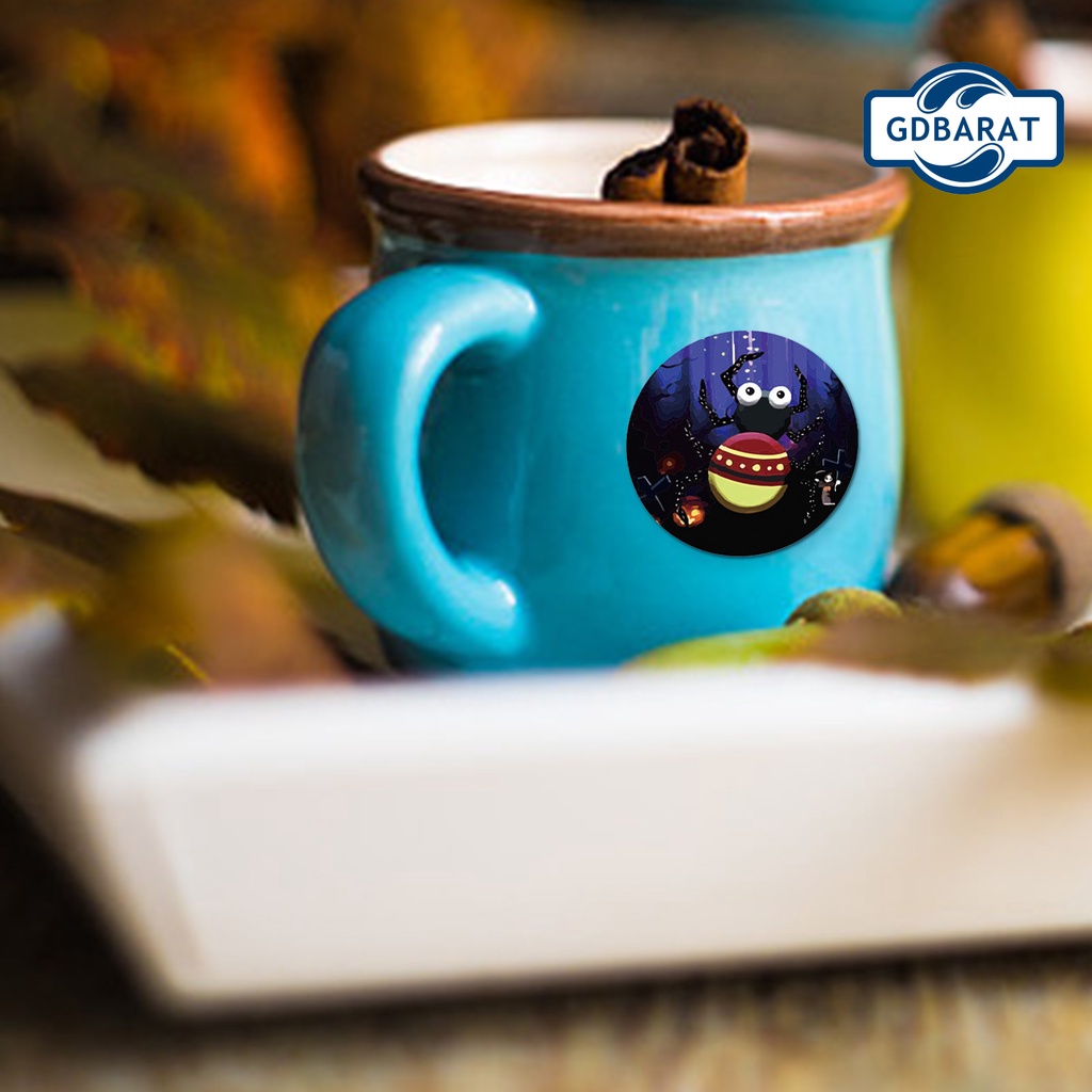 Cuộn 500 Nhãn Dán Tự Dính Hình Tròn Dùng Trang Trí Phong Cách Halloween