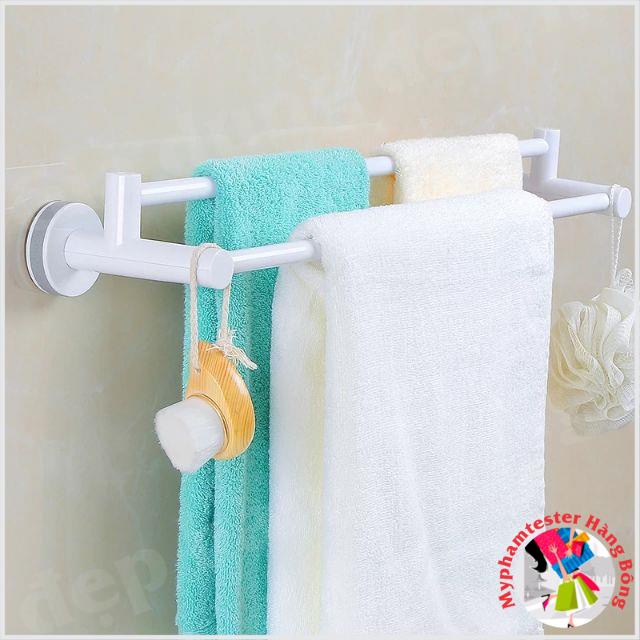 (Ecoco SIÊU RẺ) Giá treo khăn đôi hít chân không siêu chắc Ecoco, hàng cao cấp