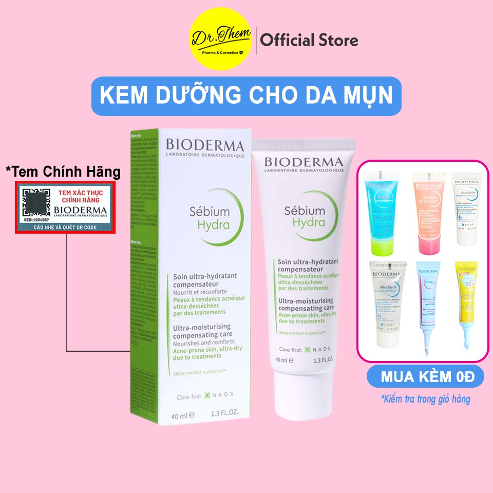 ✅[CHÍNH HÃNG] BIODERMA SÉBIUM HYDRA Kem Dưỡng Ẩm Cho Da Dầu Mụn