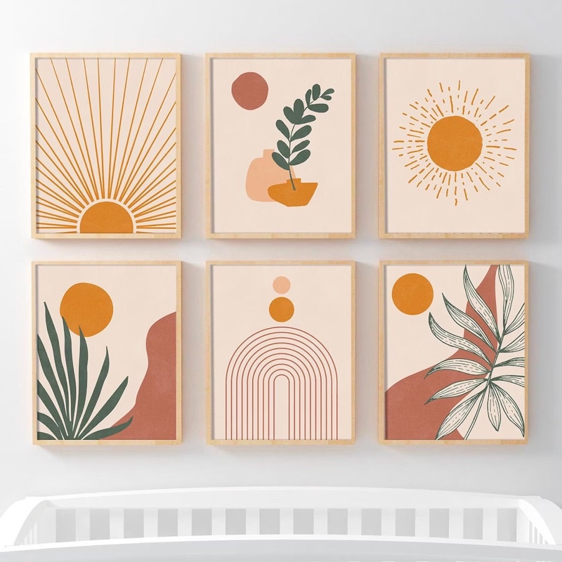Bộ 6 bức tranh treo tường, Tranh canvas chủ đề MATISSE cực HOT- Kích thước 20x30cm- 30x40cm