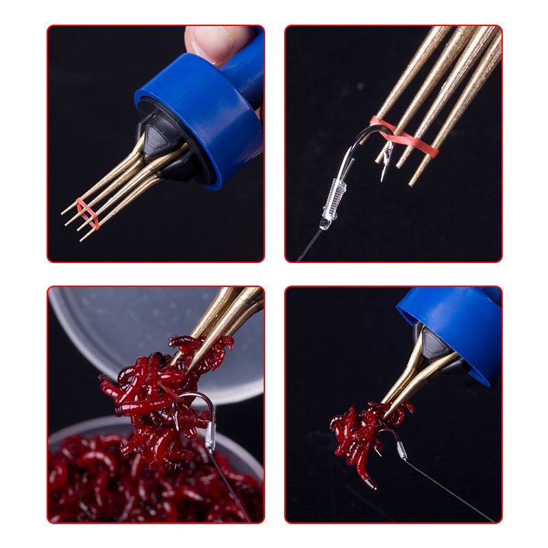Dụng cụ kẹp hạt và dây nịt để buộc hạt câu trắm đen trắm cỏ buộc giun buộc trùn câu cá