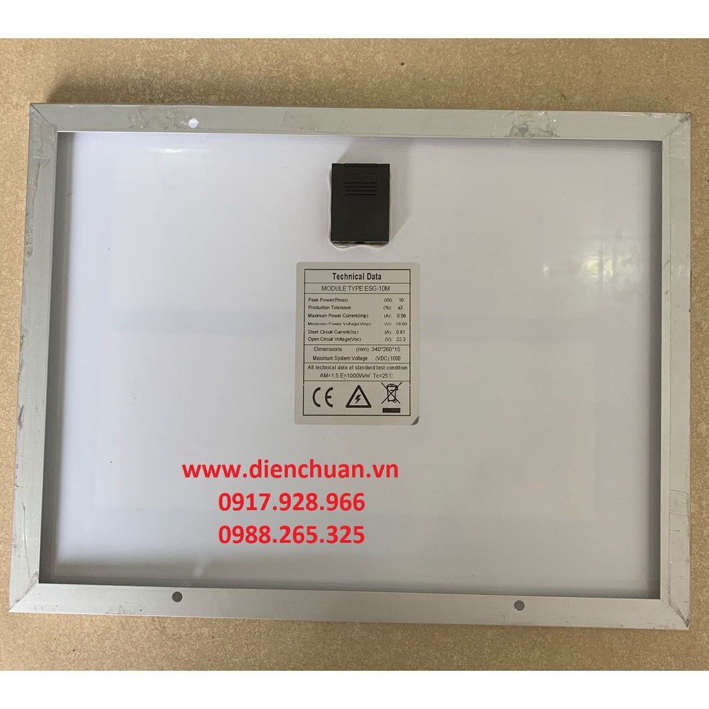 Pin mặt trời Mono 10W 18V ESG-10M