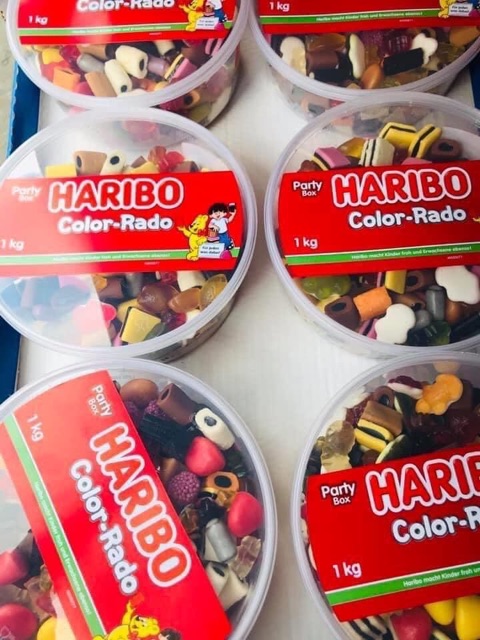 [SIÊU NGON] Kẹo dẻo Haribo Color-Rado Đức hộp to đùng 1kg