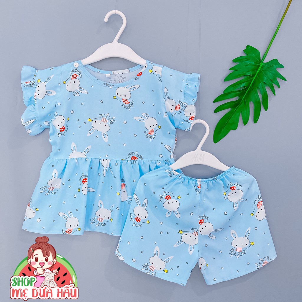 [48-68kg] Bộ lanh/ bộ tole ngắn babydoll người lớn (ghép set mẹ bé)