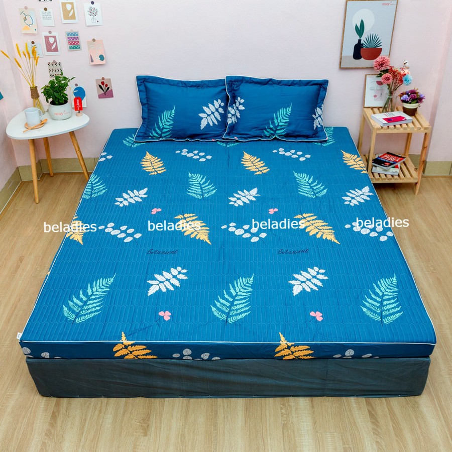 Bộ ga giường cotton Hàn Quốc trần bông kèm đôi vỏ gối m6 m8 2m2 m2 May bedding