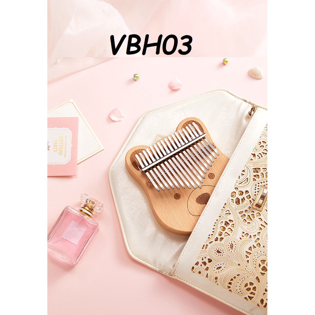 [Đàn kalimba 17 phím VHB-00095 Mẫu mới âm vang phím chuẩn đủ phụ kiện