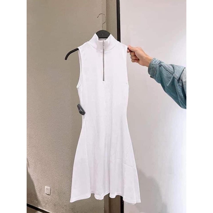 Váy len tăm trắng nữ Zara