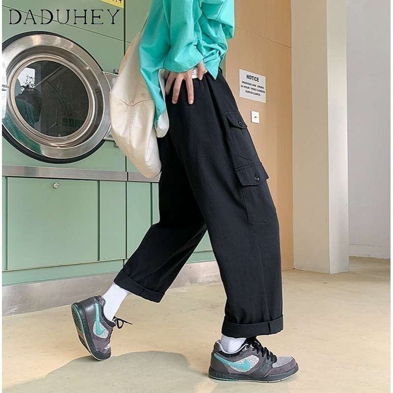 DaDuHey Men's Korean-Style Trendy, Smart and All-Matching Workwear Pants Ins Fashion Brand Draping Loose Straight Casual Pants