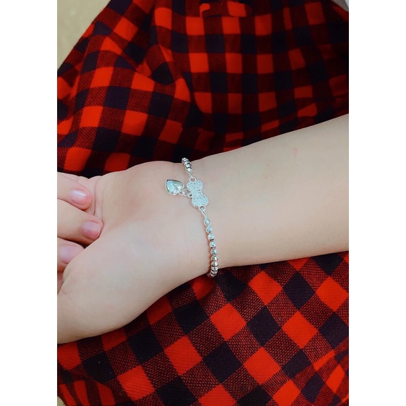 LẮC TAY, CHÂN HÌNH NƠ TIM CHO BÉ GÁI - LẮC BI BẠC TA