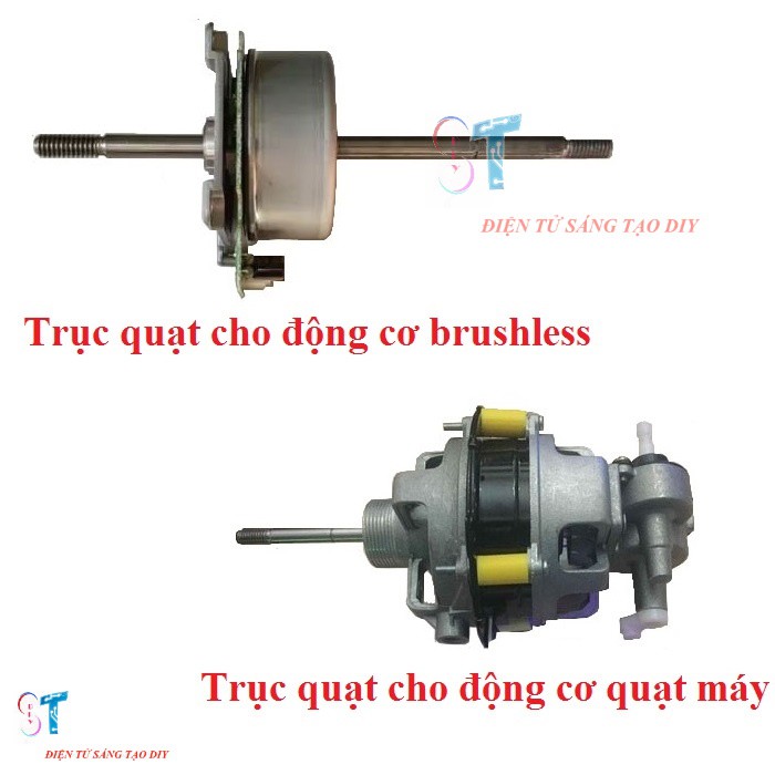 Cốt Trục Quạt Chế Cho Động Cơ Brushless Trục 8mm Dài 210mm