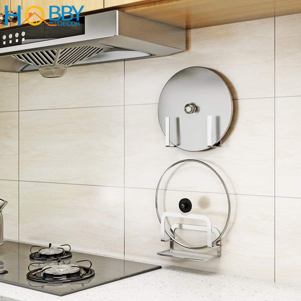 Kệ treo thớt nắp vung HOBBY TT2 Inox 304 dán tường gạch men - có sẵn keo dán và không khoan | BigBuy360 - bigbuy360.vn