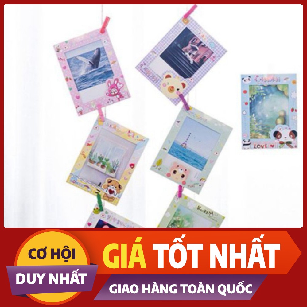 [XẢ KHO_FREESHIP] Bộ 9 khung ảnh treo tường đẹp size 15,4*11,3cm (khung trong 11*8cm)