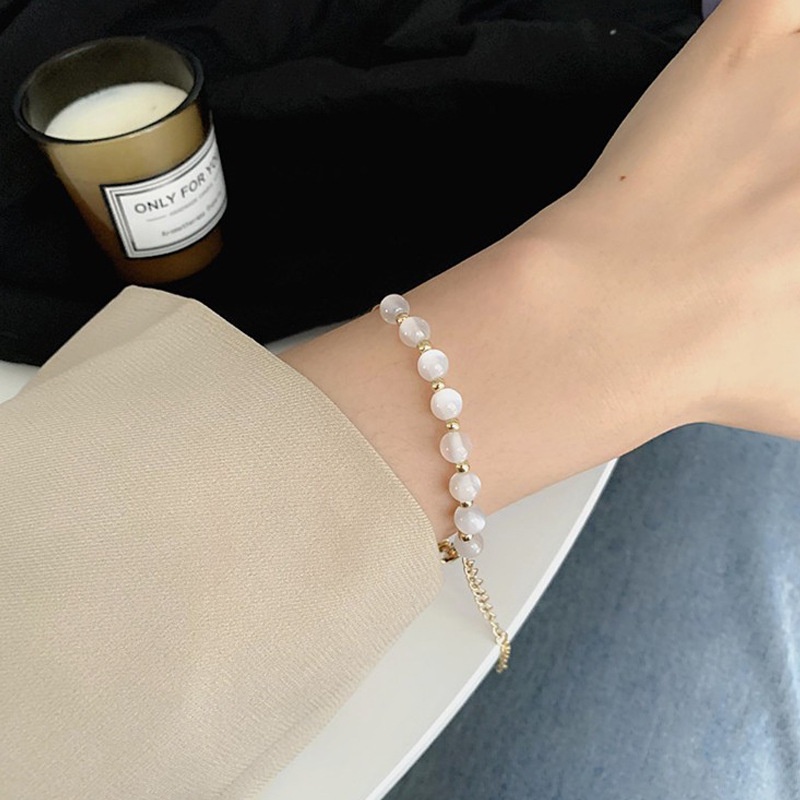 vòng tay nữ hạt cườm trái tim cá tính phong cách Hàn Quốc