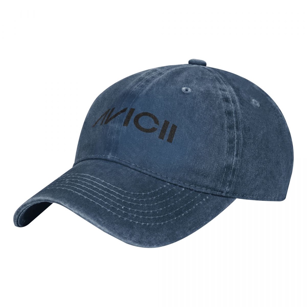 Avicii Logo Rửa Mũ Denim Viền Cong Mũ Chống Nắng Đơn Giản Phù Hợp Với Mũ Bóng Chày Unisex Mũ Bóng Ch