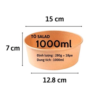Tô giấy kraff/trắng sang trọng, giá siêu tốt (giá đã bao gồm nắp)