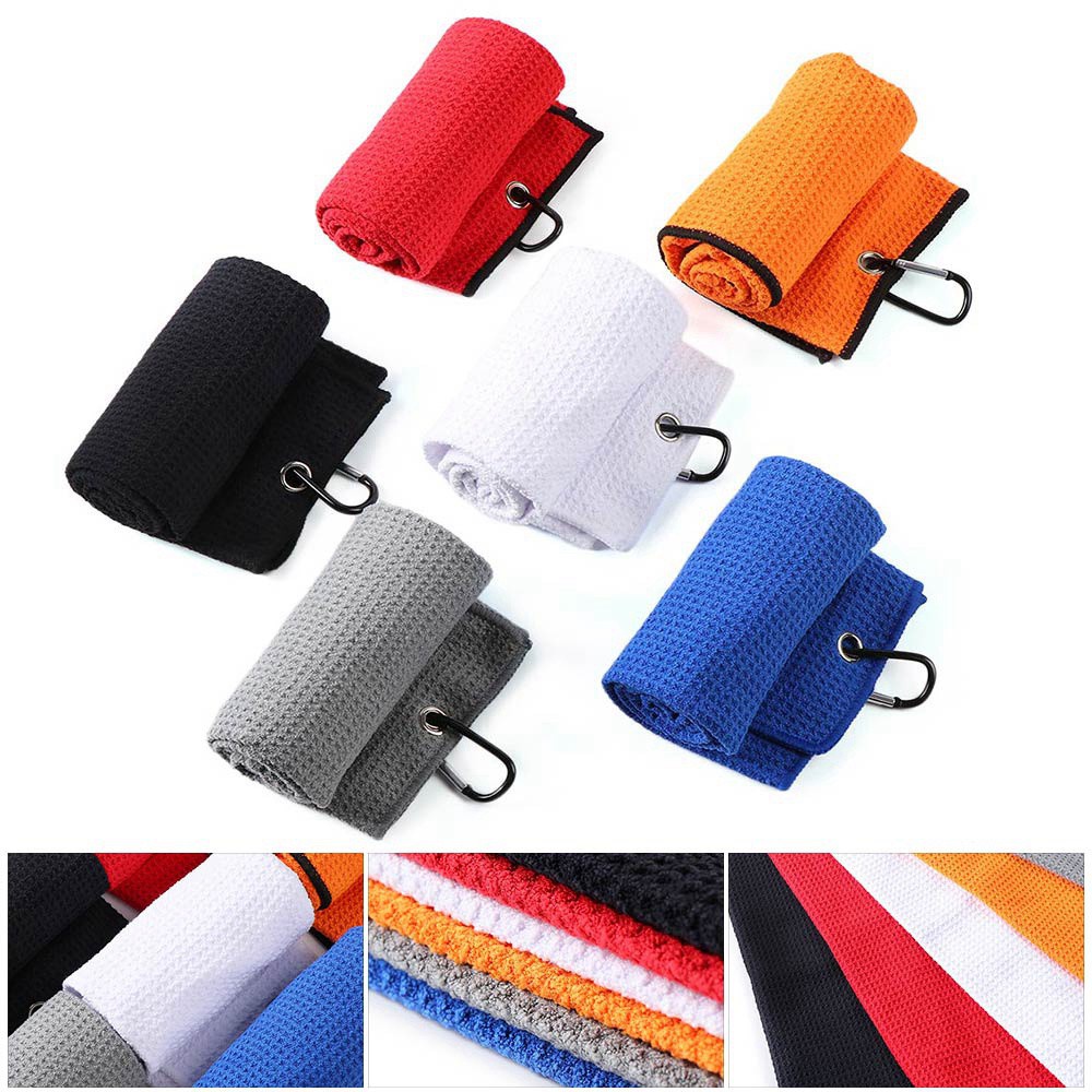 PEONY 40*60cm/30*50cm Cleans Clubs High Water Absorption Cleaning Towels Golf Towel Microfiber 8 Colors Balls Hands Cotton With Carabiner Hook/Multicolor