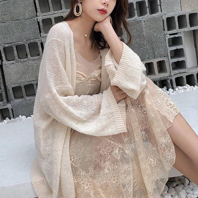 Áo Khoác cardigan Dệt Kim Mỏng Dáng Rộng Chống Nắng Thời Trang Mùa Hè Cho Nữ