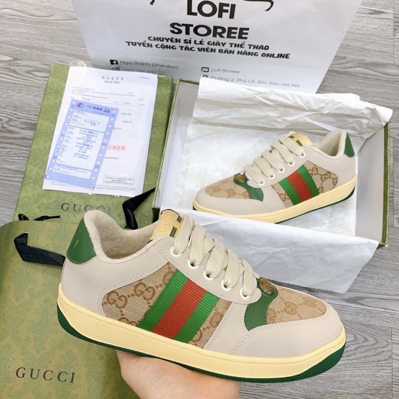 Giày thể thao sneaker [ẢNH THẬT] giày gucci sơn tùng hàng cao cấp đẹp và chất dành cho nam nữ